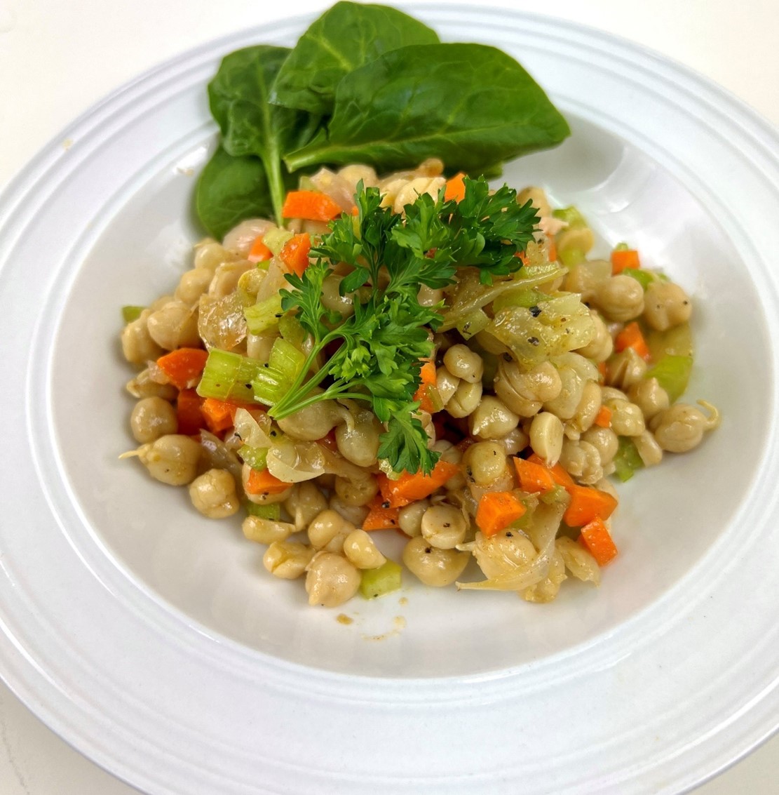 Organic Sprouted Chickpea Salad